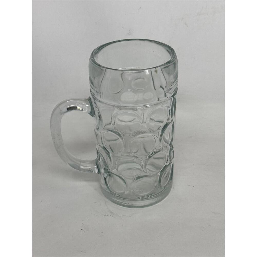 Unbranded 1 Liter Dimpled German Munich Beer Stein Glass Mug Oktoberfest